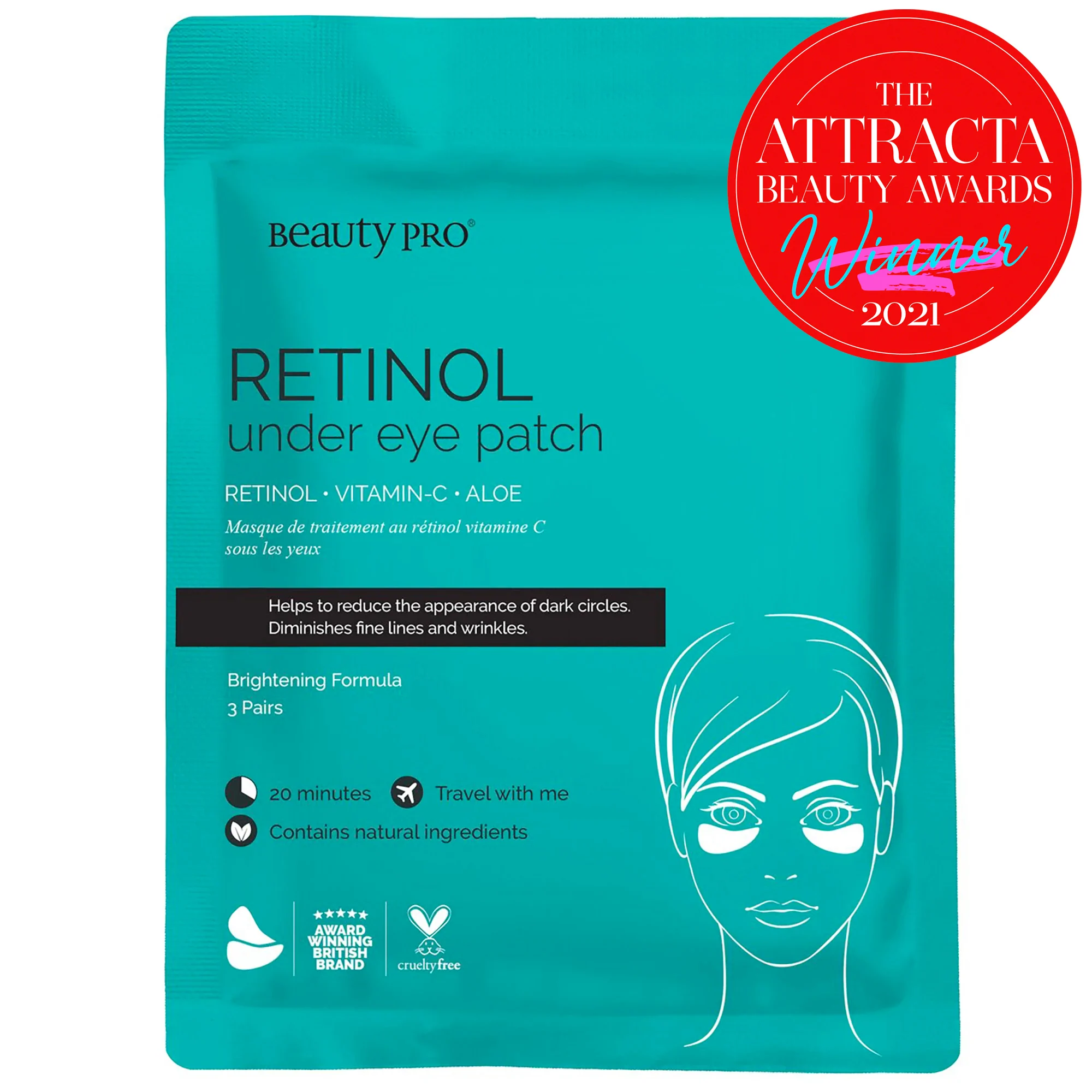 Beauty Pro RETINOL Under Eye Patch (3 pairs)