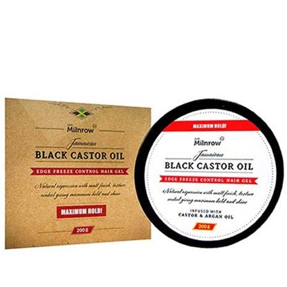 June Milnrow Jamaican Black Castor Oil Edge Freeze Control Hair Gel - Maximum Hold