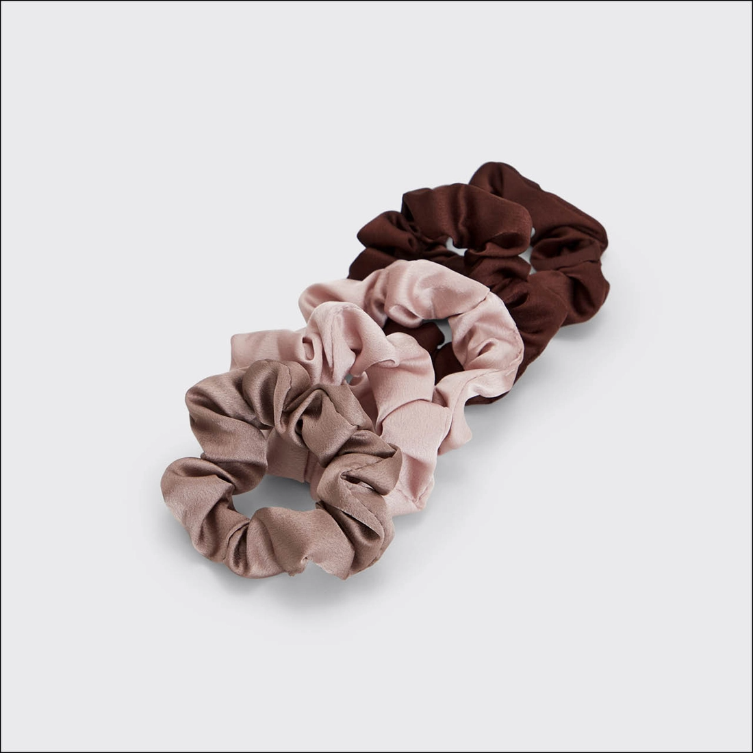 Kitsch Satin Sleep Scrunchies 5pc- Cameo