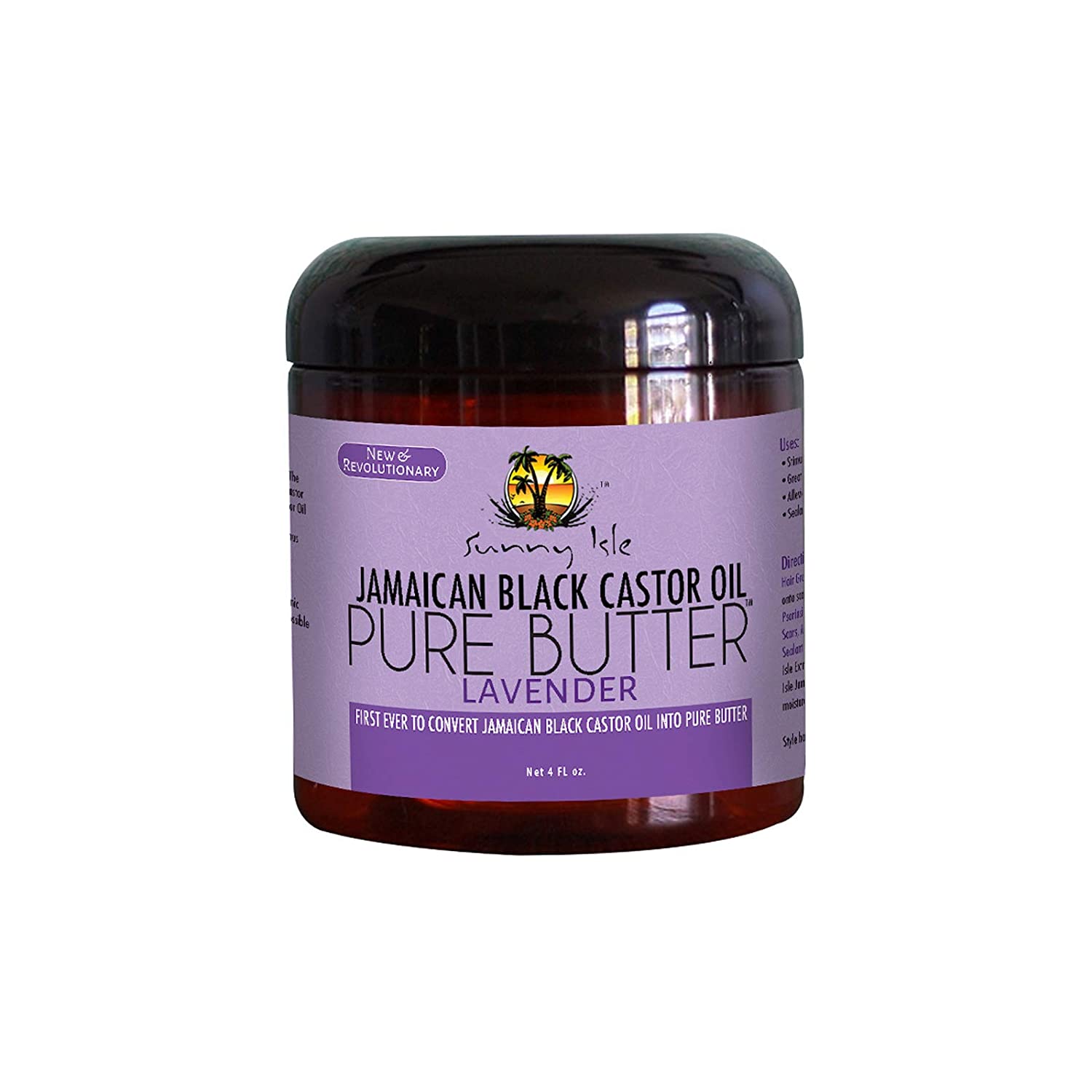 SUNNY ISLE LAVENDER JAMAICAN BLACK CASTOR OIL PURE BUTTER 4OZ