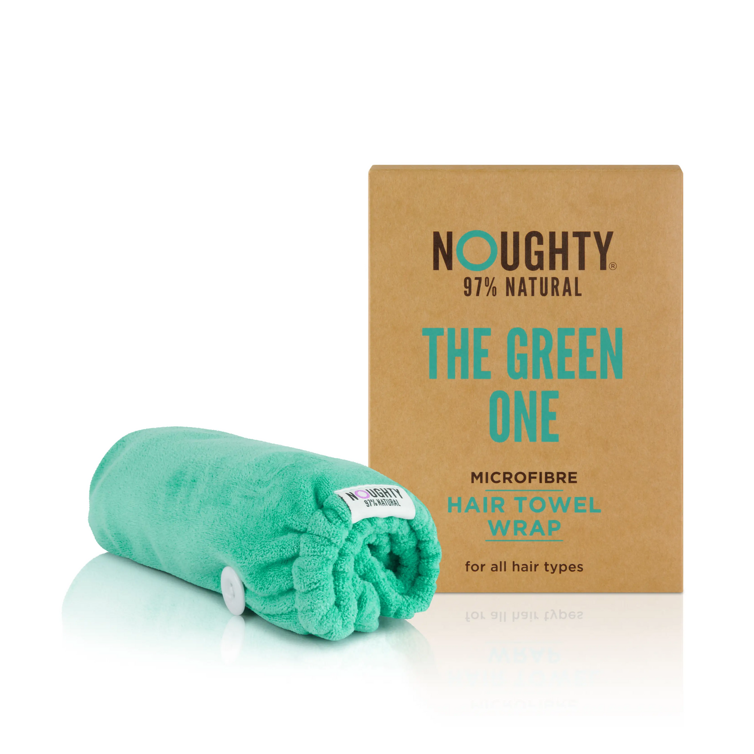 Noughty Microfibre Hair Towel - The Green One