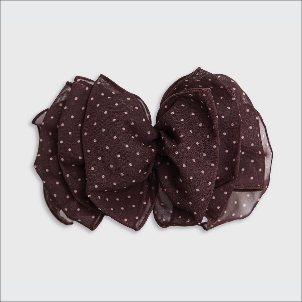 Kitsch Recycled Chiffon Polka Dot Bow Barrette