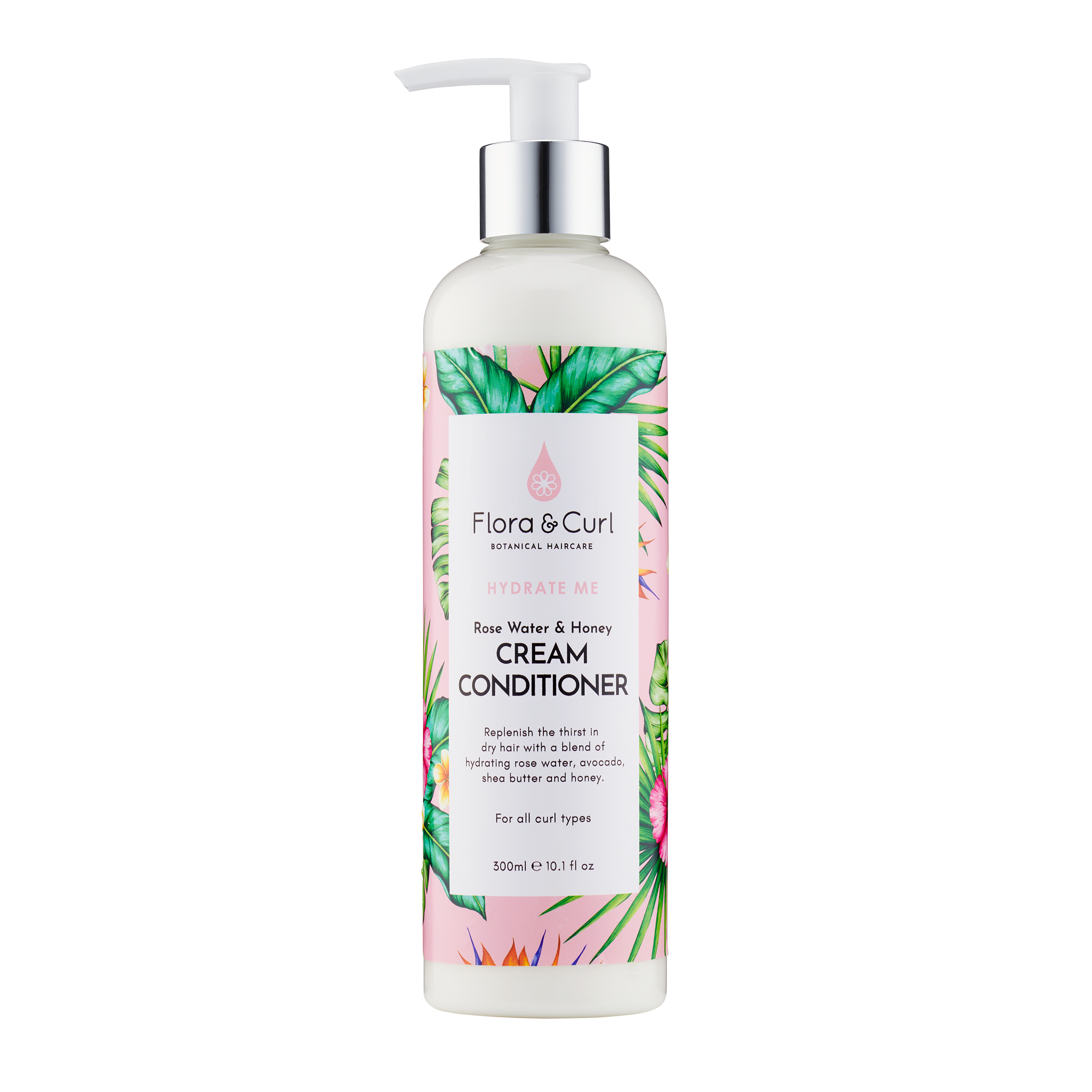 Flora &amp; Curl Rose Water &amp; Honey Cream Conditioner 300ml