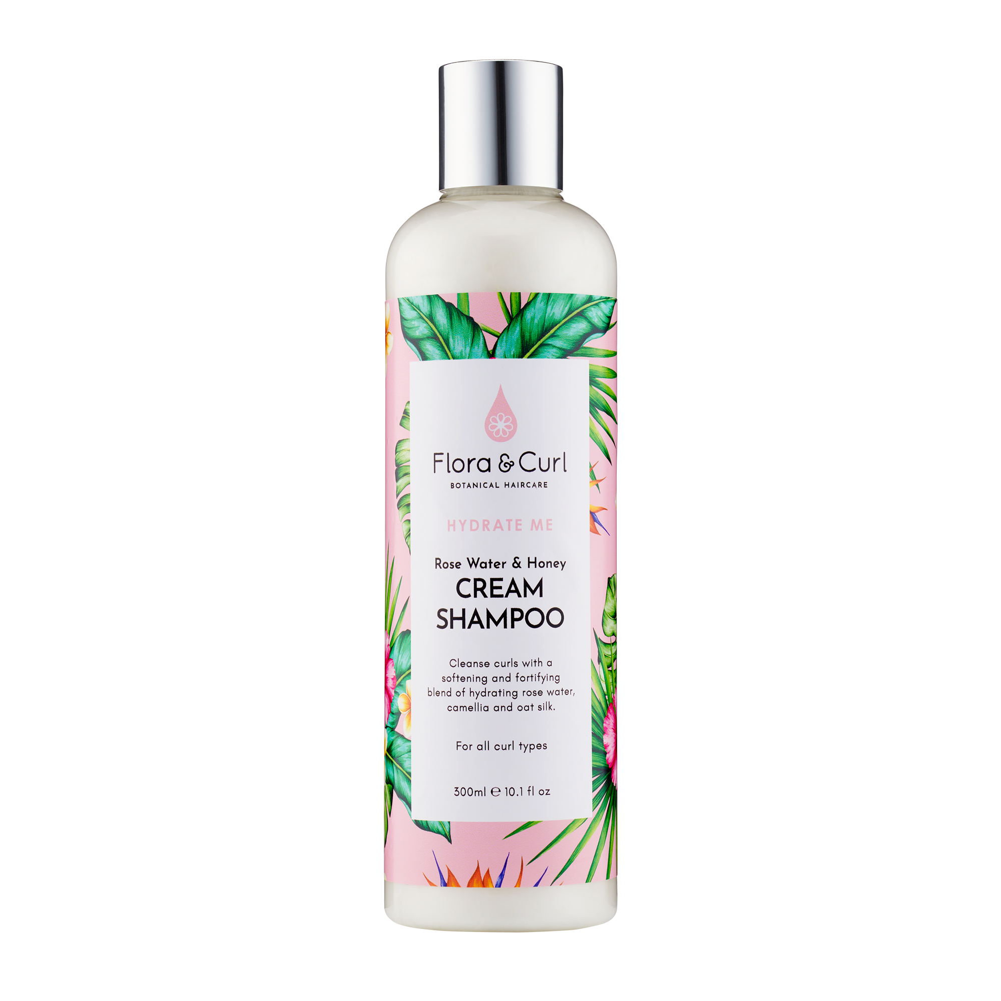 Flora &amp; Curl Rose Water &amp; Honey Cream Shampoo 300ml