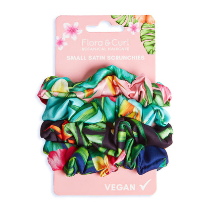 Flora &amp; Curl Small Satin Scrunchies - 4 pcs