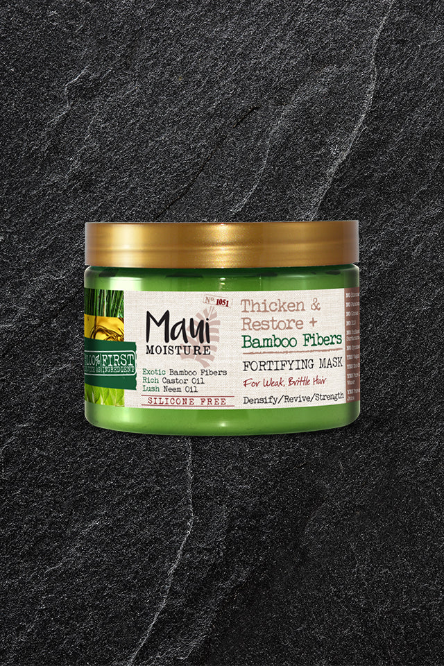 Maui Moisture THICKEN &amp; RESTORE + BAMBOO FIBER FORTIFYING MASK 12oz