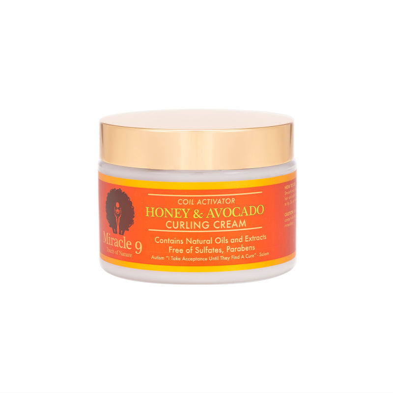 Miracle 9 Coil Activator Honey &amp; Avocado Curling Cream 12oz