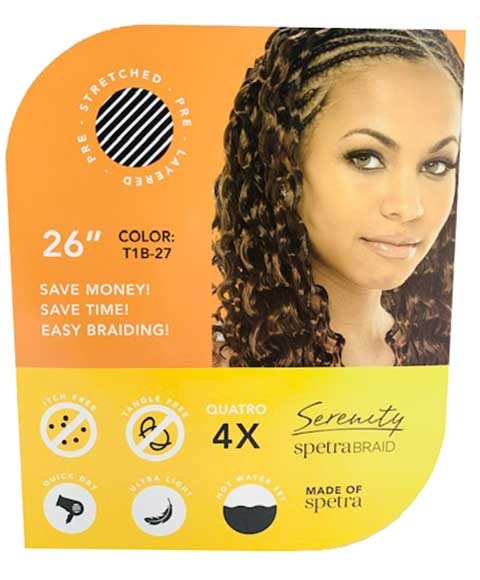 Serenity Spetra Braid Pre-Stretched Luxury Hair - 4X 26&quot;