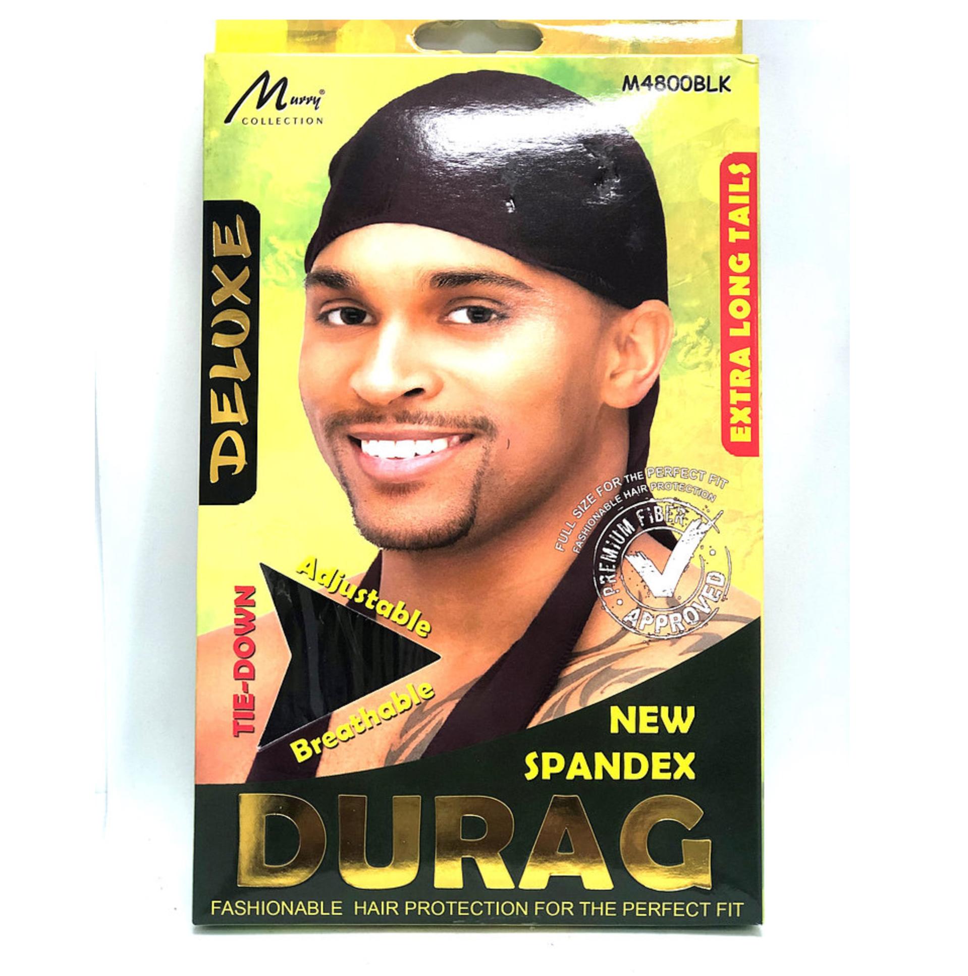 Murry Collection Tie Down Spandex Durag  (M4800BLK)