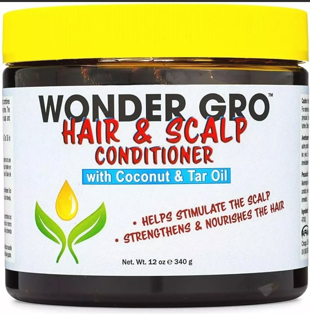 Wonder Gro Hair &amp; Scalp Conditioner with Coconut &amp; Tar Oil 12oz