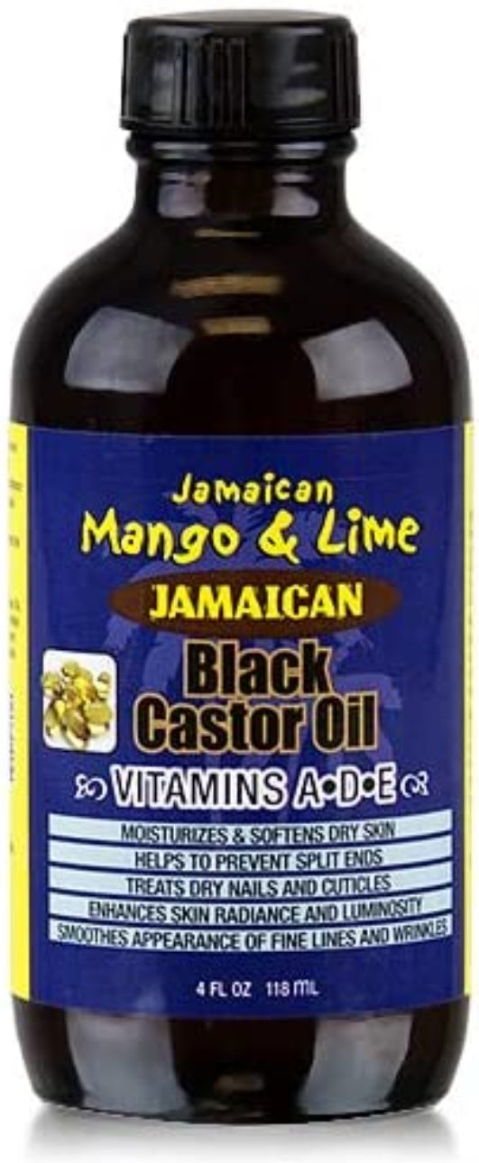 Jamaican Mango&amp;Lime Black Castor Oil Vitamins A,D,E - 4oz