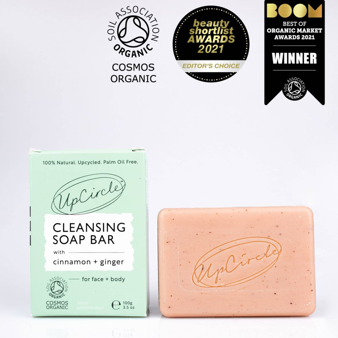 UpCircle Cleansing Soap Bar - Cinnamon + Ginger 100g