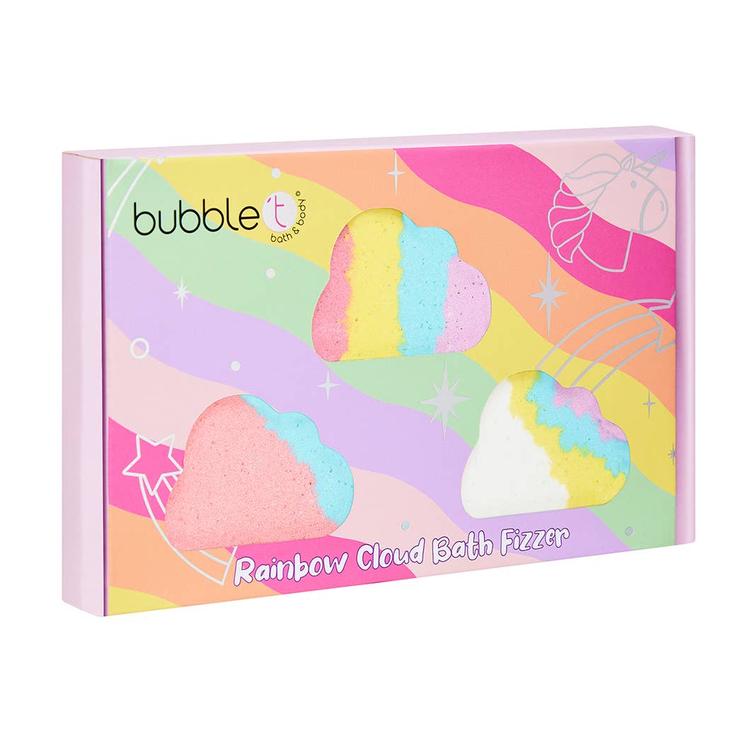 Bubble T Rainbow Cloud Bath Bomb Fizzer Gift Set (3 x 75g)