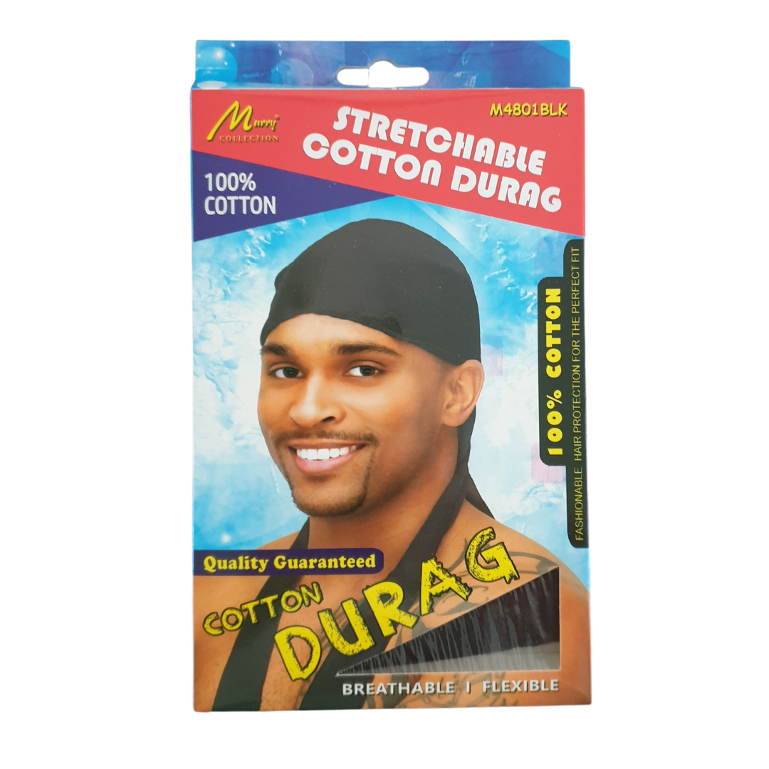 Murry Collection 100% Cotton Durag (M4801BLK)