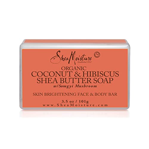 SheaMoisture Organic Coconut &amp; Hibiscus Brightening Face &amp; Body Bar 3.5oz