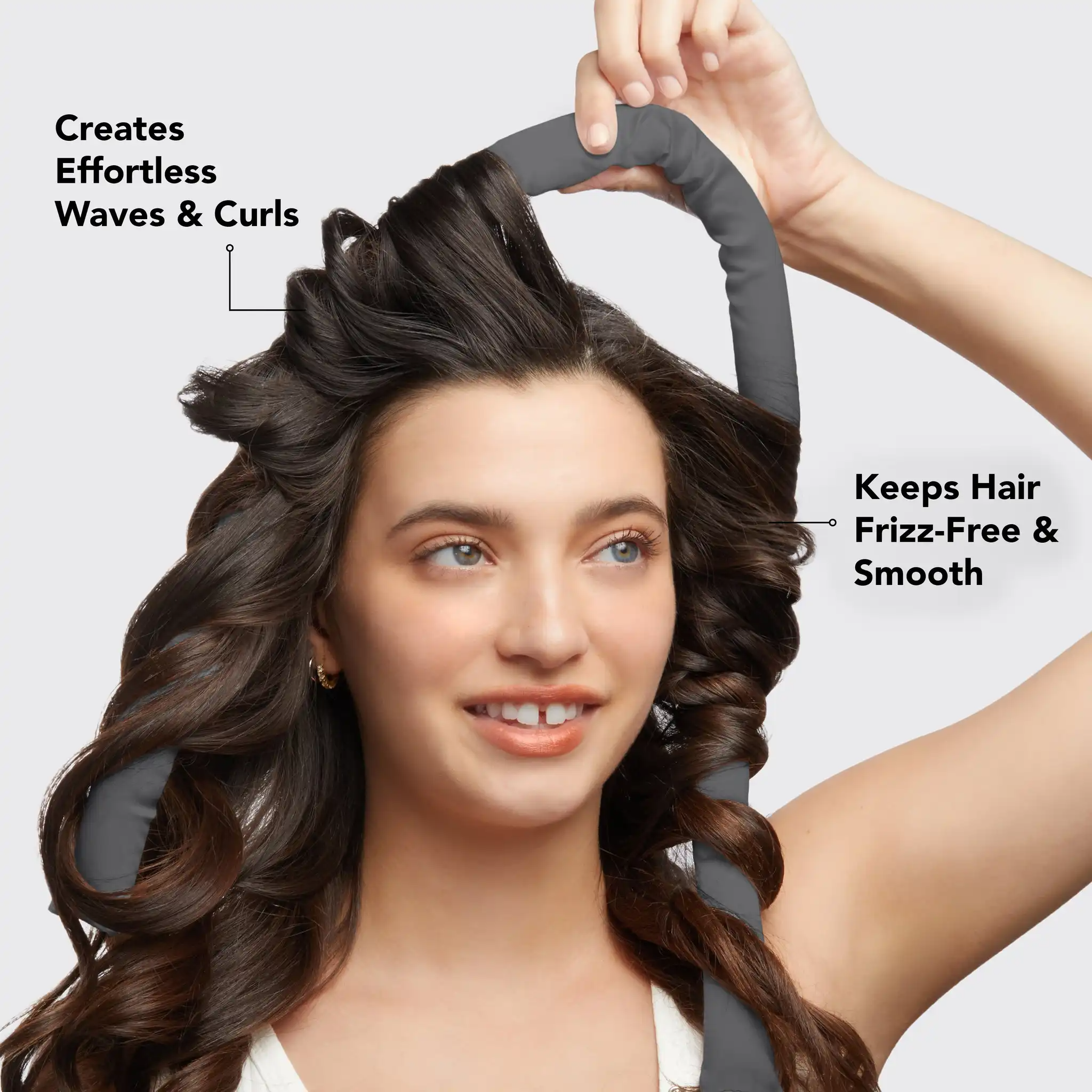 Kitsch Satin Heatless Curling Set - Charcoal