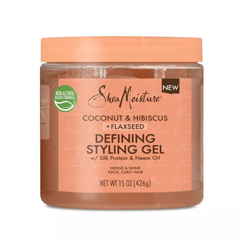 SheaMoisture Coconut &amp; Hibiscus + Flaxseed Defining Styling Gel 15oz