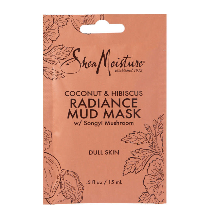 SheaMoisture Coconut &amp; Hibiscus Radiance Mud Mask, 0.5 fl oz