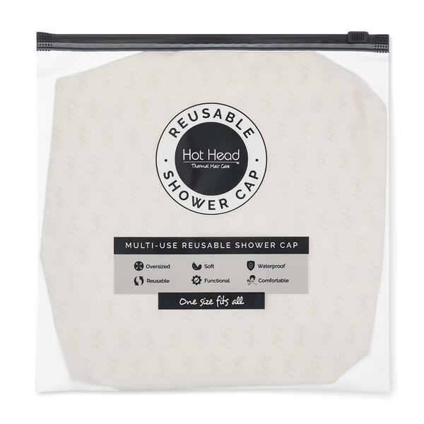 Hot Head Luxe Shower Cap - Cream